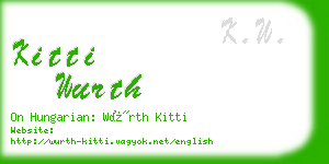 kitti wurth business card